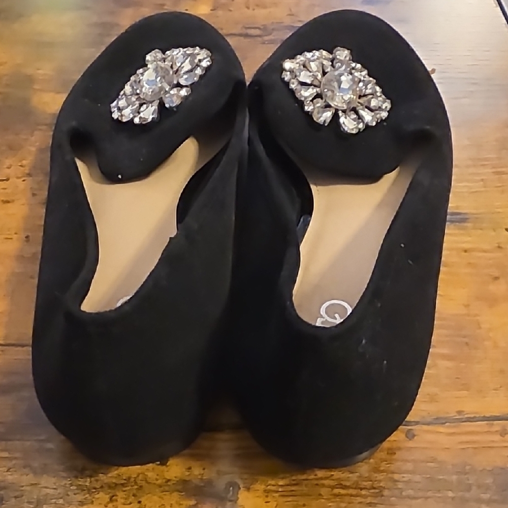 Cato Black Loafers with Crystal Embellishments 8 1/2M - Picture 7 of 7